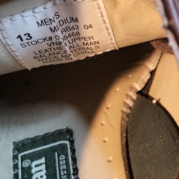 L.L. Bean RB42 04 Men\'s Walnut Brown Leather Lace Up Oxford Shoes Size US 13 main image 9